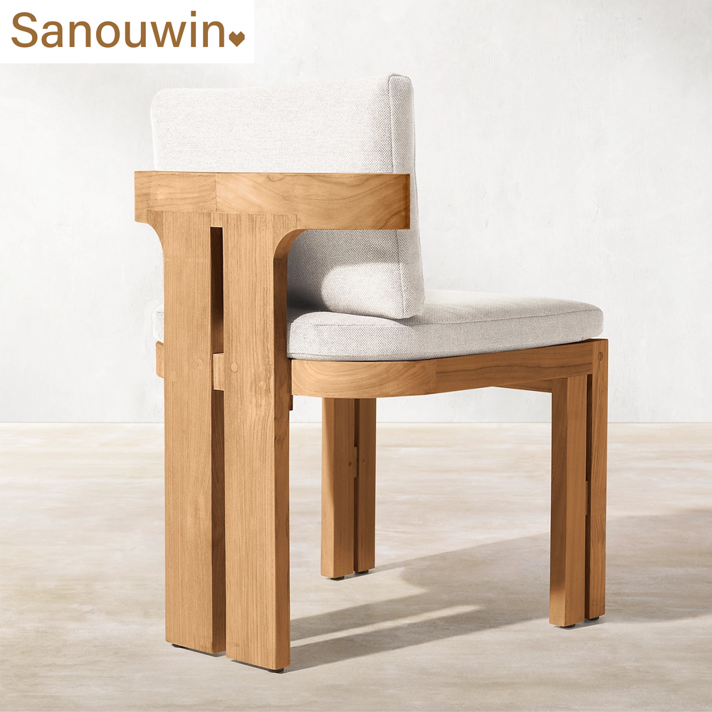Latest Popular Design Outdoor Teak Wood Dining Set Luxurious Style Solid Teak Wood Dining Table And Chair For Home Hotel.