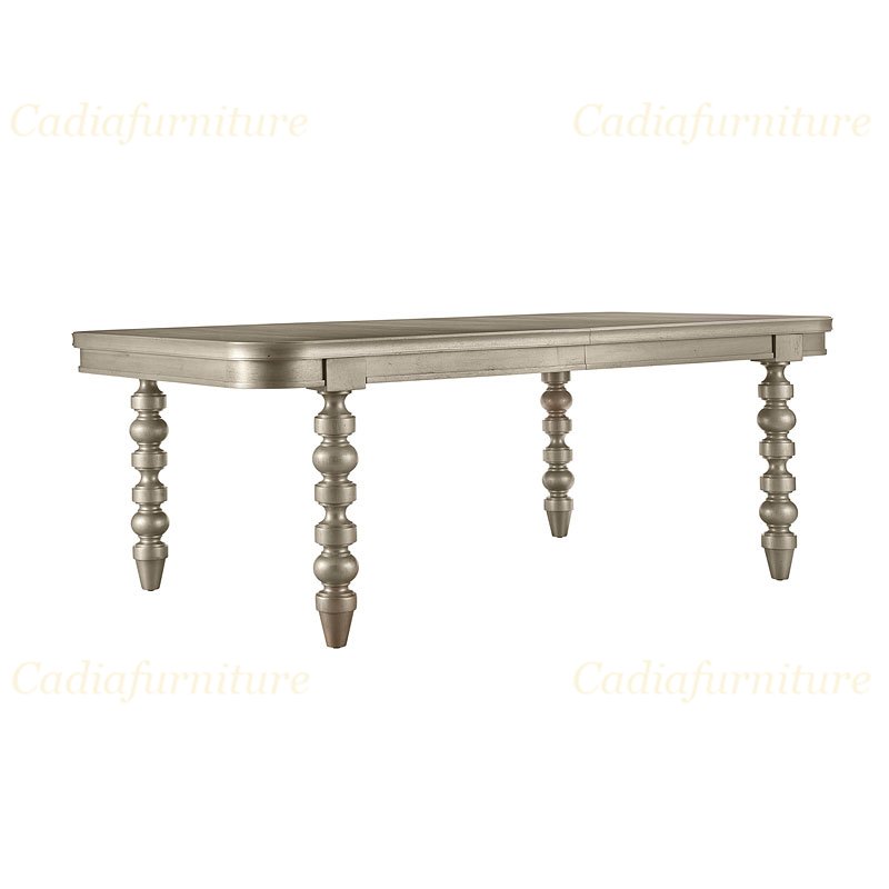 American country style Light luxury Antique wooden dining table with chairs French Rectangle 6 seat dining table