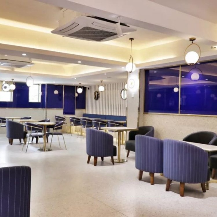 (SP-CS172) Factory supply hot sales dining set marble table and leather chair cafe furniture
