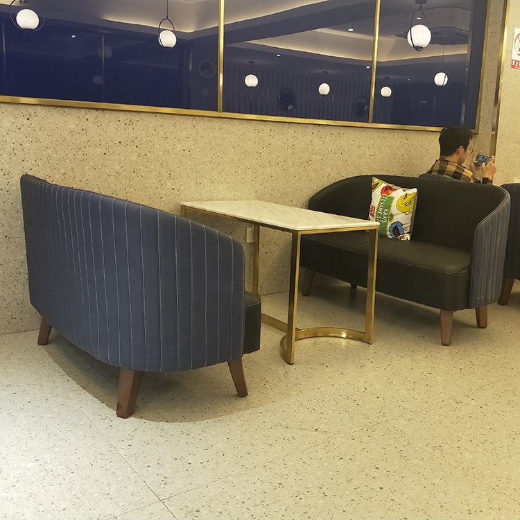 (SP-CS172) Factory supply hot sales dining set marble table and leather chair cafe furniture