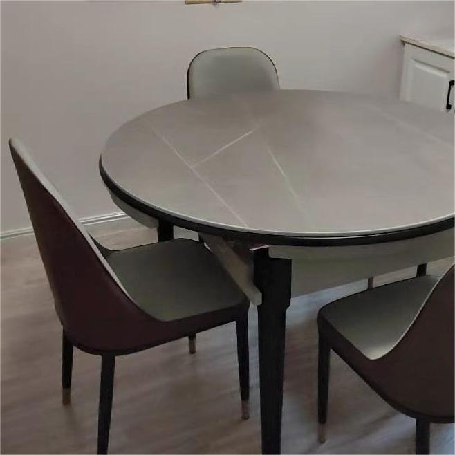 sample hot sale luxury modern extendable round Italian room folding furniture marble restaurant dining table