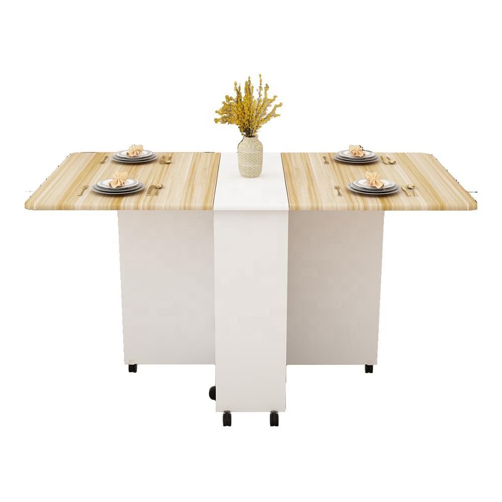 Modern and small household retractable folding dining table