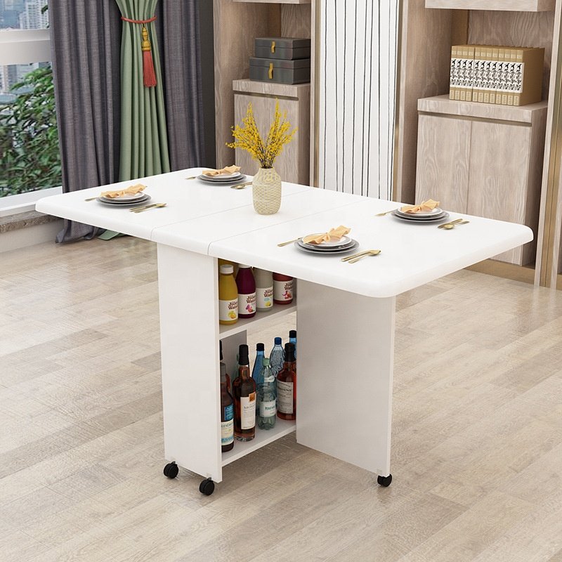 Modern and small household retractable folding dining table