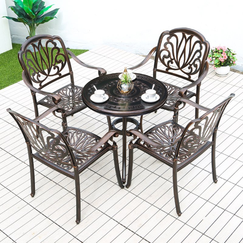 Modern Style Aluminum Patio Furniture Popular Luxury Outdoor Restaurant Tables And Chairs