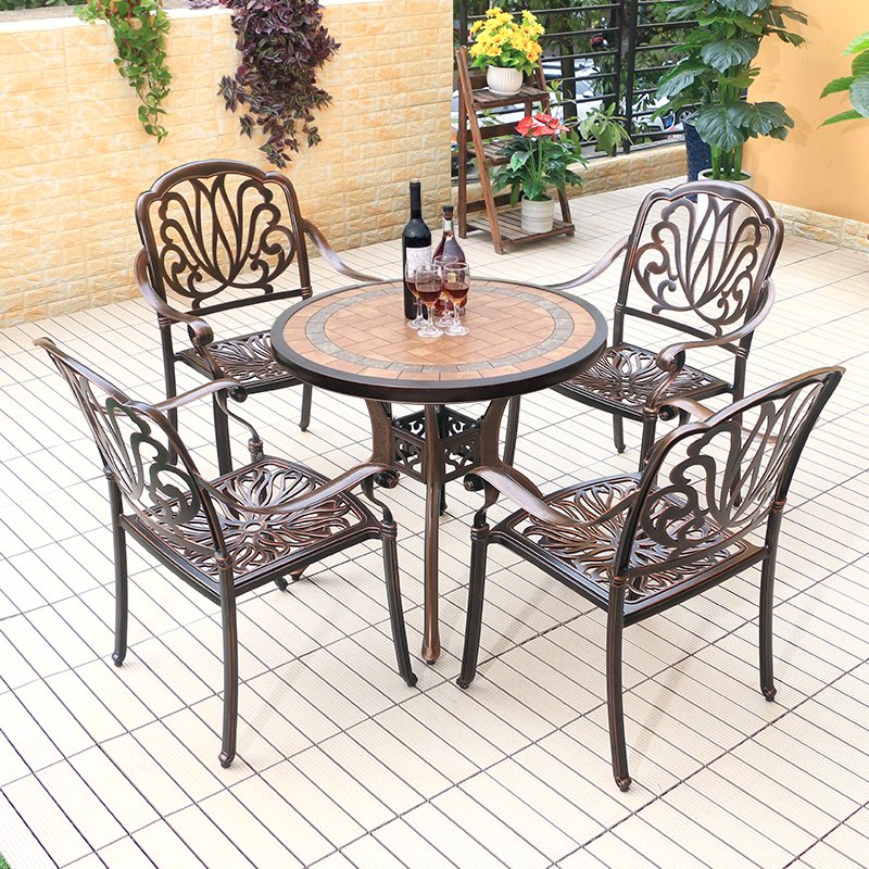 Modern Style Aluminum Patio Furniture Popular Luxury Outdoor Restaurant Tables And Chairs