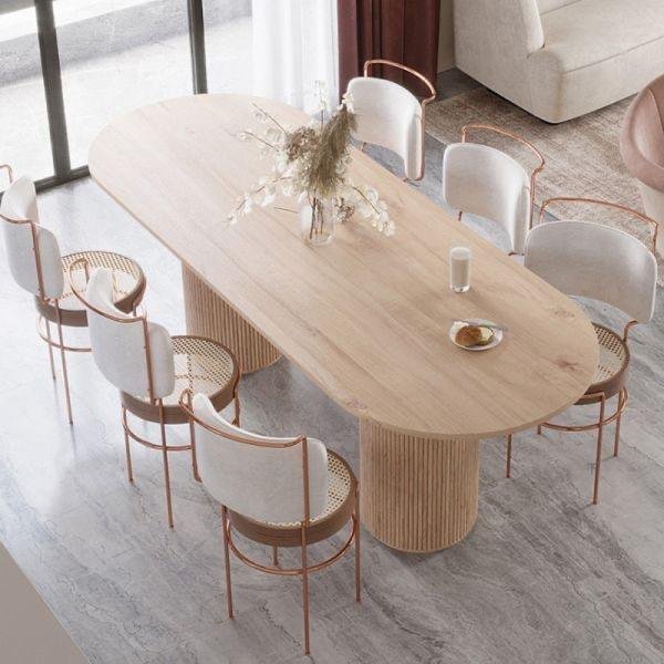 Free Sample Luxury Cheap Price Accent Rectangular Concrete Home Furniture Restaurant Kitchen Marble Top Dining Table