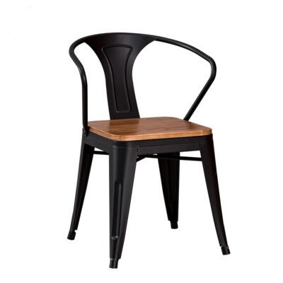 Very Hot Sale Dining Table Modern Wood restaurant Furniture Industrial Style Iron Stackable Vintage Bistro Table And Chairs Sets