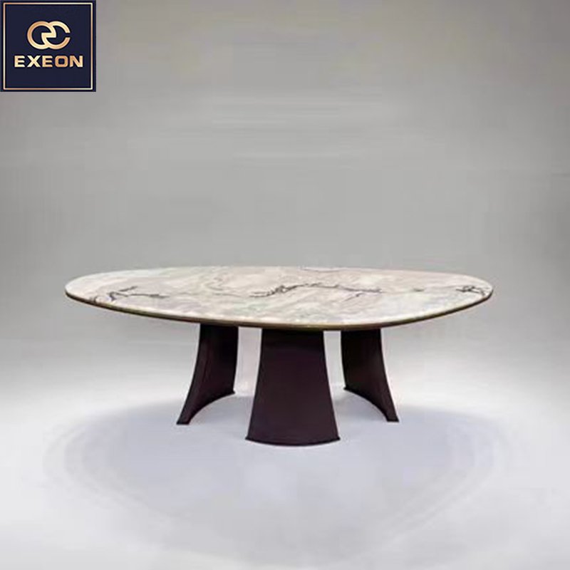 Exeon Luxury 12 Seater Carrara Modern Marble Top Dining Table Set