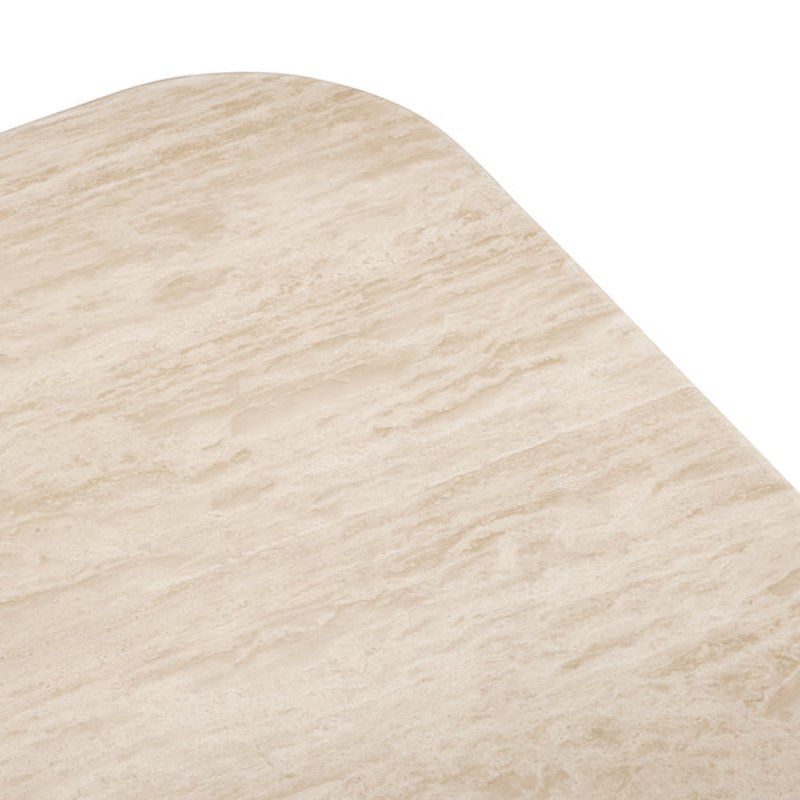 Natural Stone Customized Living Room Marble Furniture Long Dining Table Beige Wood Grain Square Long Desk