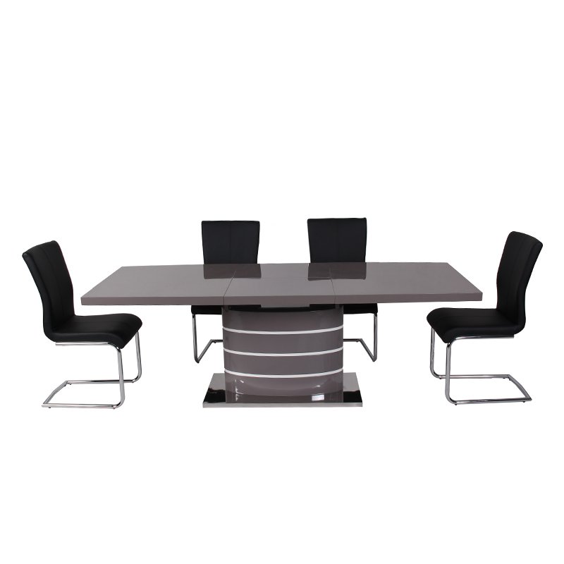 Italian design luxury modern large kitchen metal legs dining table modern dining room table furniture sets