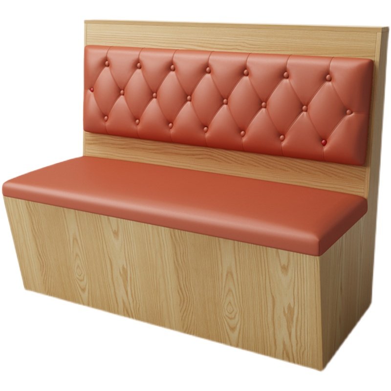 New storage simple chain restaurant leather U-shaped round table card sofa table and chairs