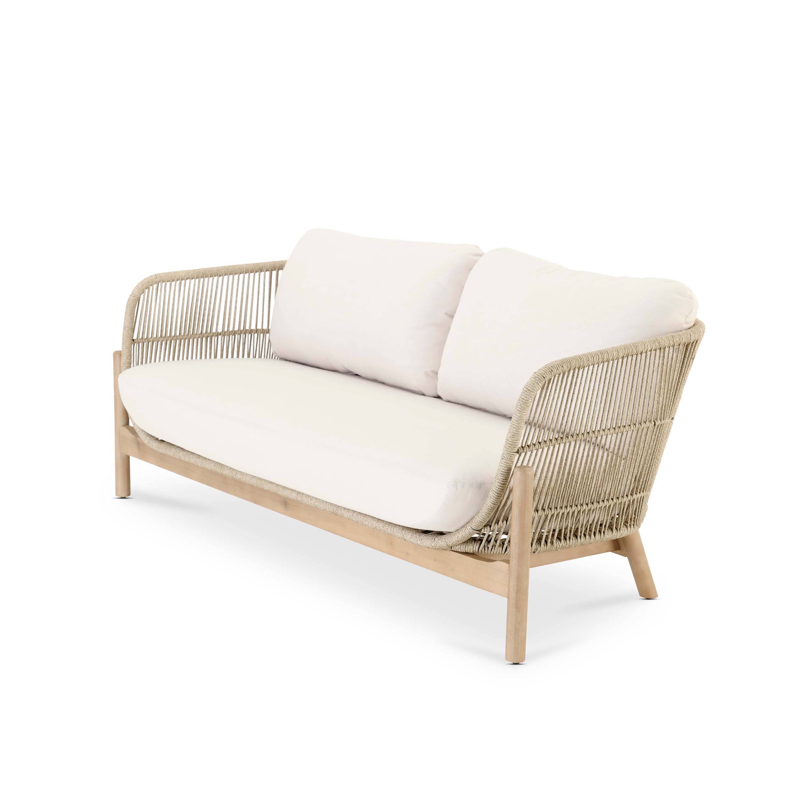 Luxury Garden Sofa Set With 4 Chairs Wooden Sofa And Coffee Table-Mira