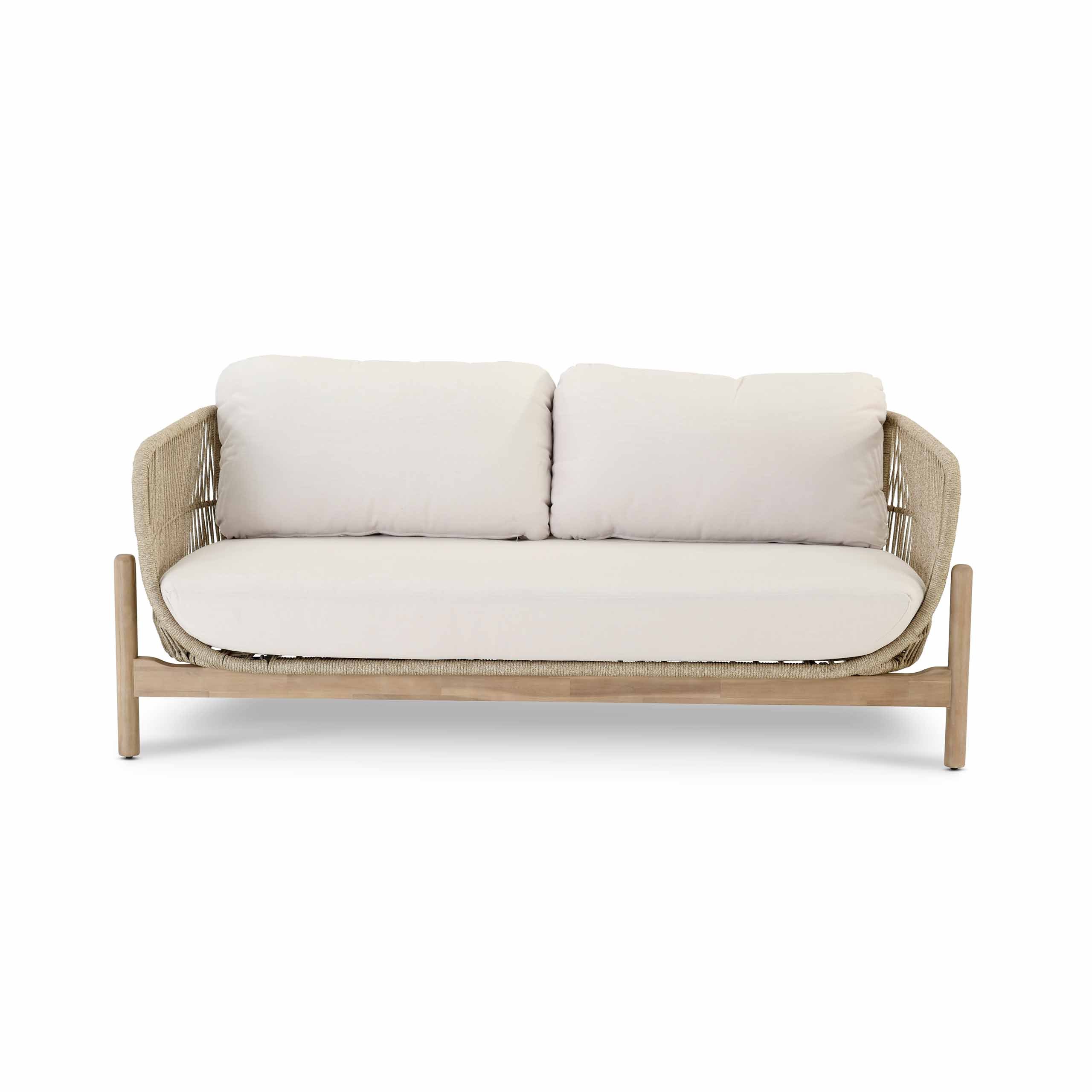 Luxury Garden Sofa Set With 4 Chairs Wooden Sofa And Coffee Table-Mira