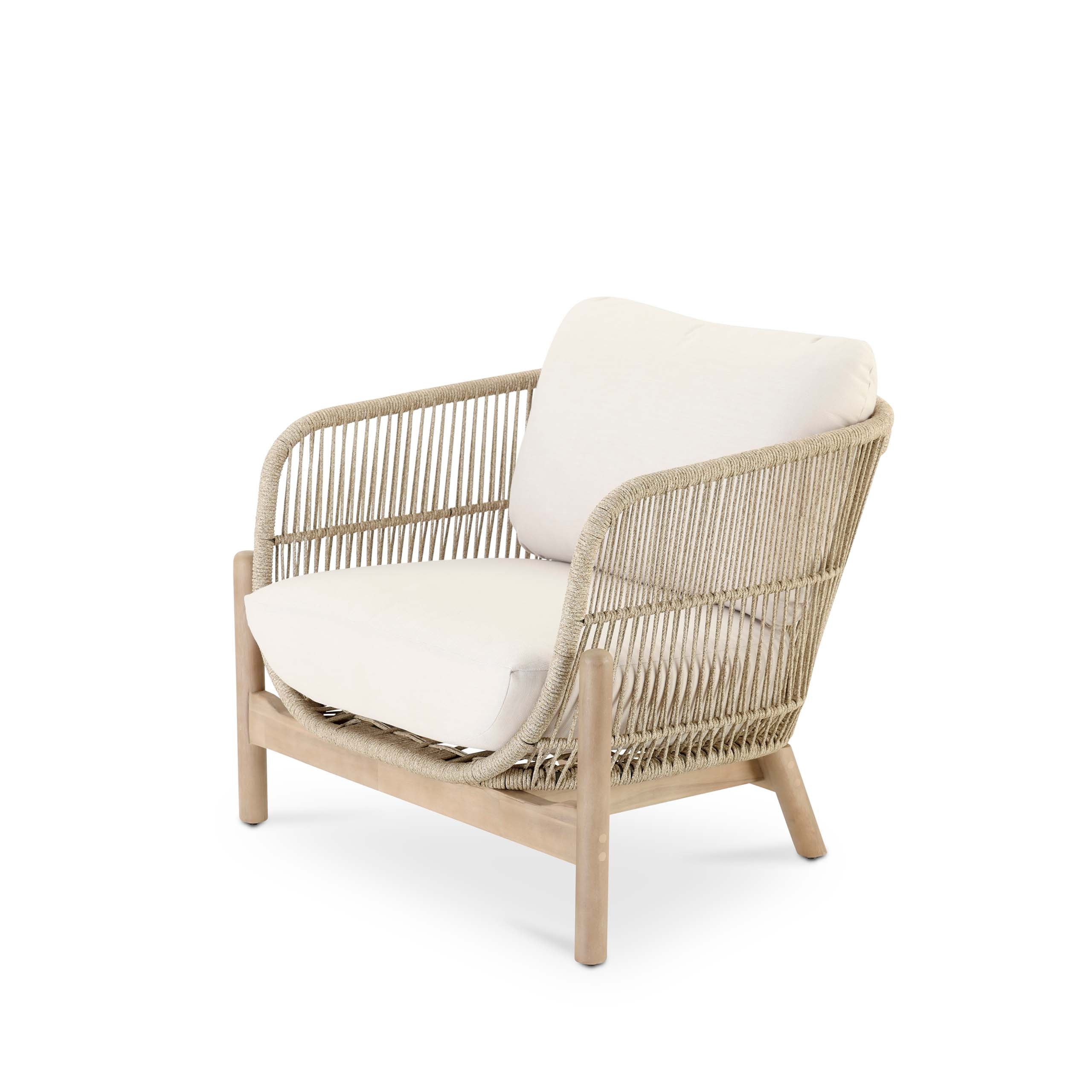 Luxury Garden Sofa Set With 4 Chairs Wooden Sofa And Coffee Table-Mira