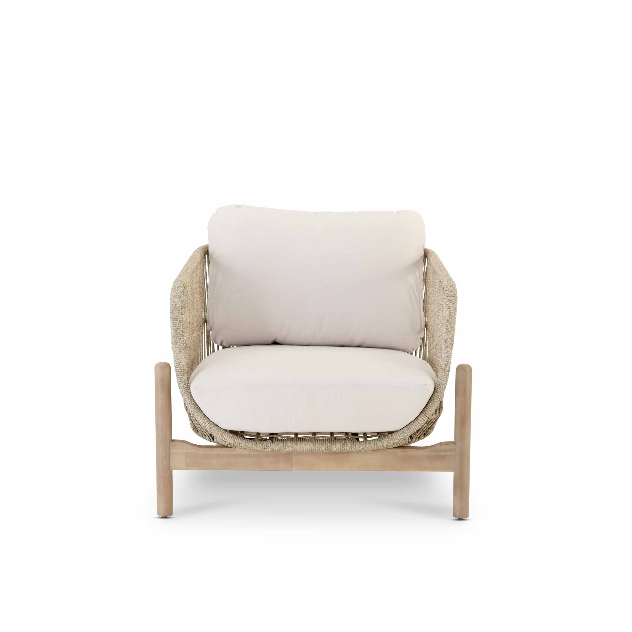 Luxury Garden Sofa Set With 4 Chairs Wooden Sofa And Coffee Table-Mira