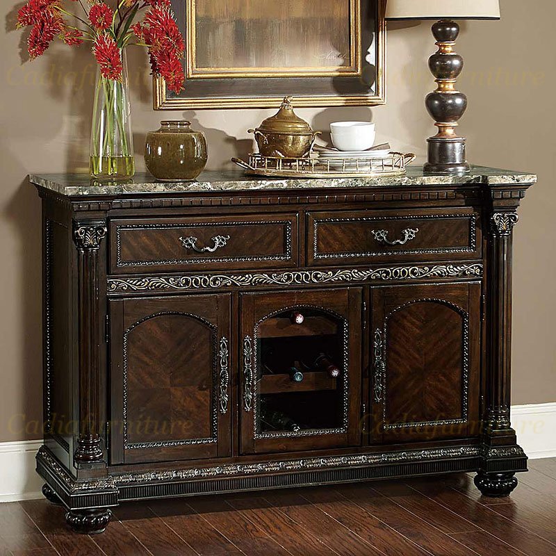 European design solid wood top Dining table hand carved dining room furniture dining table