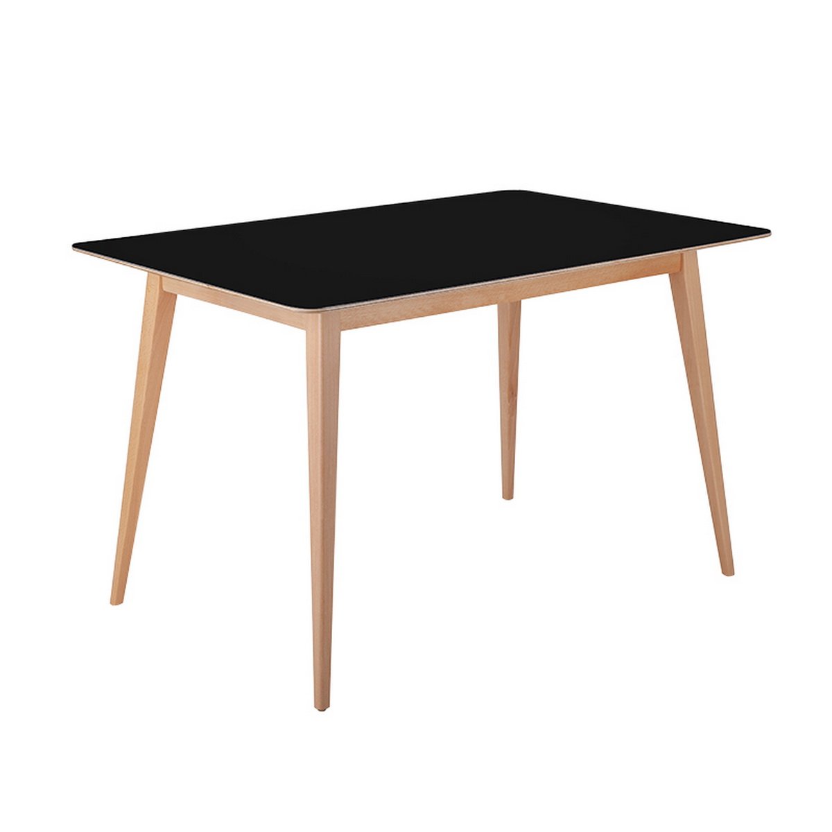 Rectangle Dining Table with Wood Legs Dining Table for Kitchen and Dining Room Modern Furniture (White)
