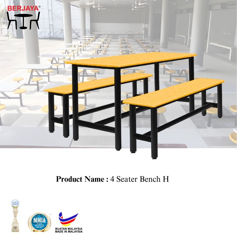 Malaysia High Quality 4 Feet Rectangle Shape Table and Bench Set Elegant Long Bench for Restaurant and Dining Modern Design