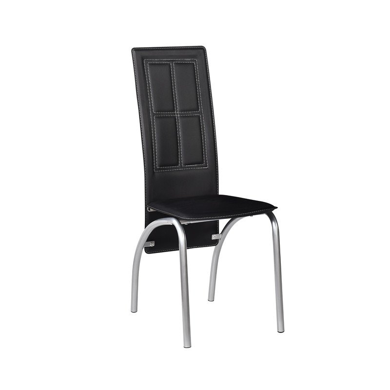 Top Leather Base Dining Table with Chairs Set Tempered Glass Factory Price Modern 6 Chairs Home Furniture Small Kitchen Tables