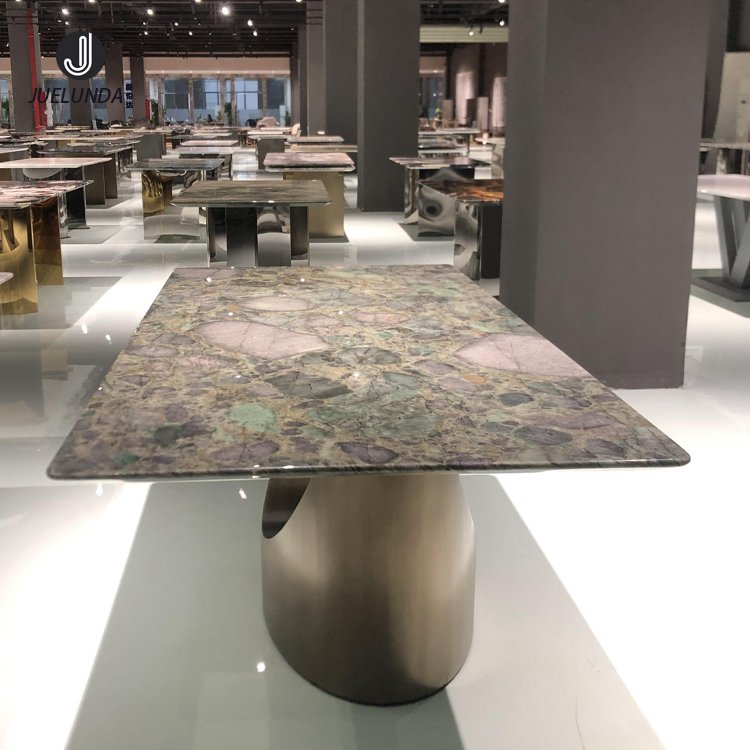 Home Villa Furniture Factory Natural Marble dining-table guangdong faux marble dining table complete dining table