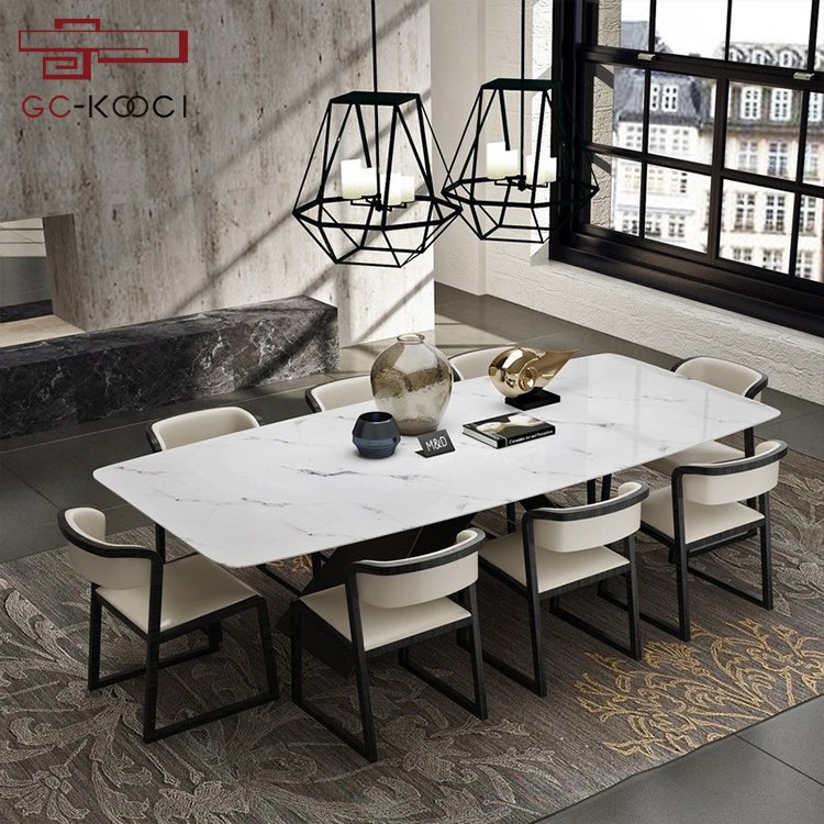 nordic dining room tables 8 seaters rectangle marble big dining table set