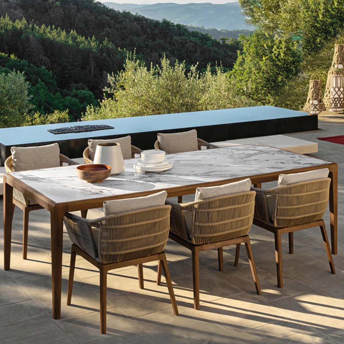 Home furniture metal dining room set marble dinning table set modern dining table with 6 chairs for sale in uk