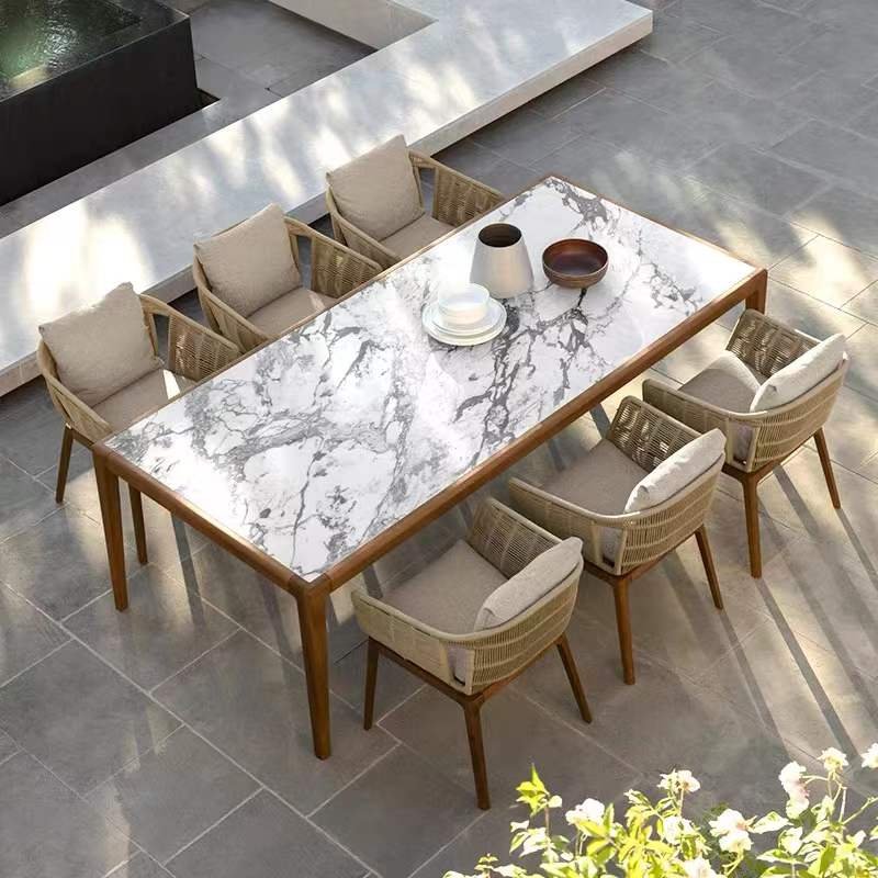 Home furniture metal dining room set marble dinning table set modern dining table with 6 chairs for sale in uk