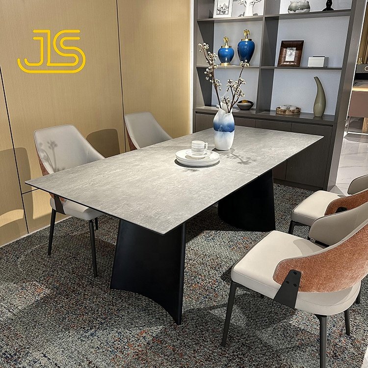 Jinsong Transforming Cheap Folding Furniture Modern Round Rectangle Extendable Dining Tables for Sale