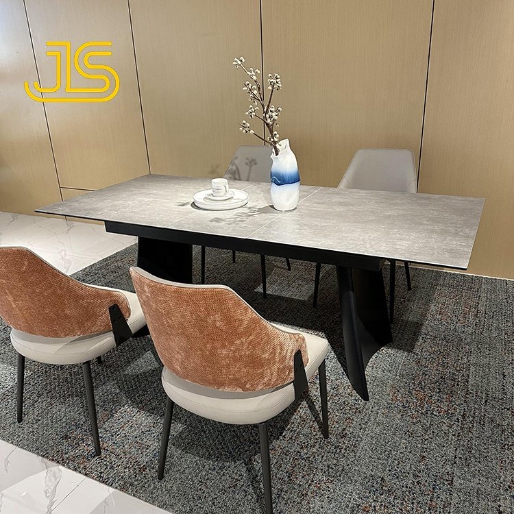 Jinsong Transforming Cheap Folding Furniture Modern Round Rectangle Extendable Dining Tables for Sale