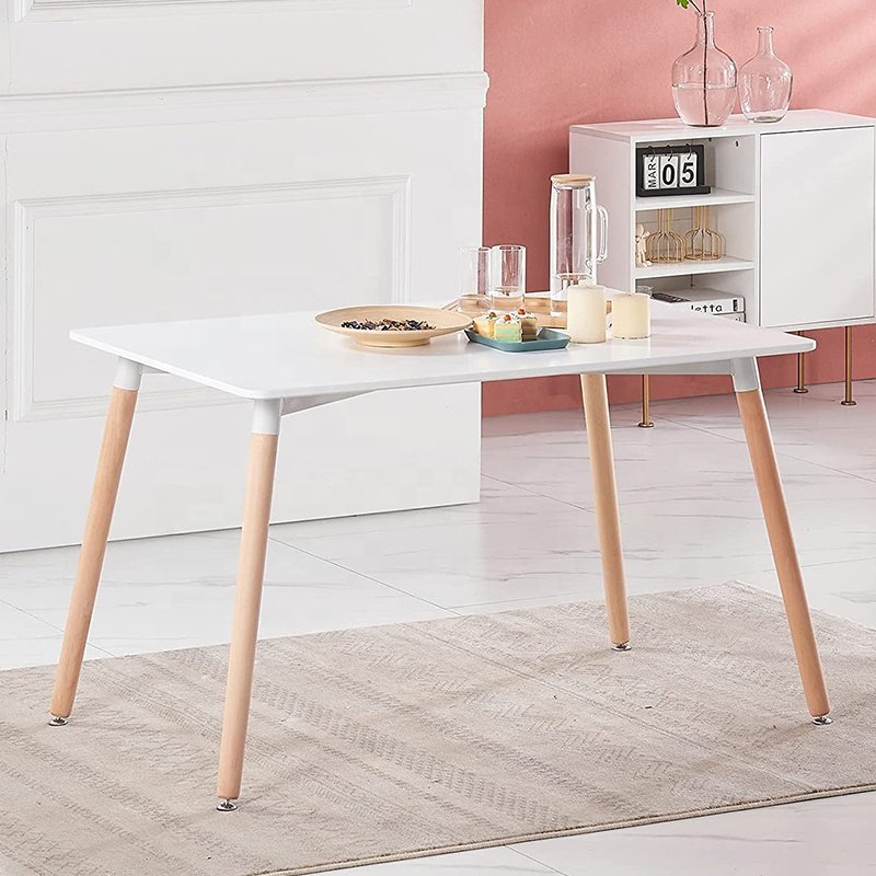 Custom Modern Design Square Rectangular Hold Side Table Cheap Wooden Dining Table Mdf Set White Coffee Table
