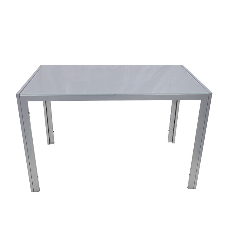 Space Saving Modern High Quality Glass Dining Table With 4 Leather Dining Chair Dining Table Set
