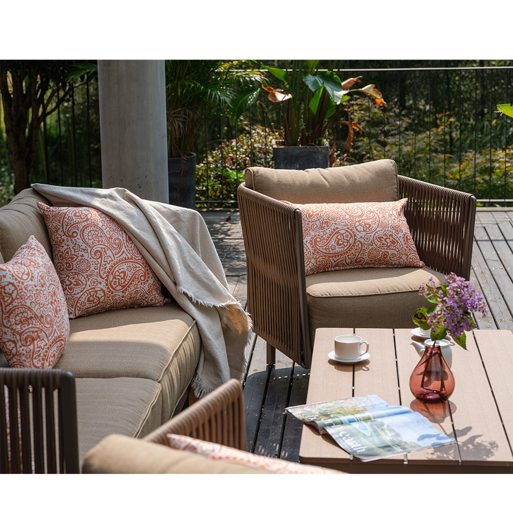 Garden Set Sectional Sofa Furniture Outdoor Dining Table and Sofa Set