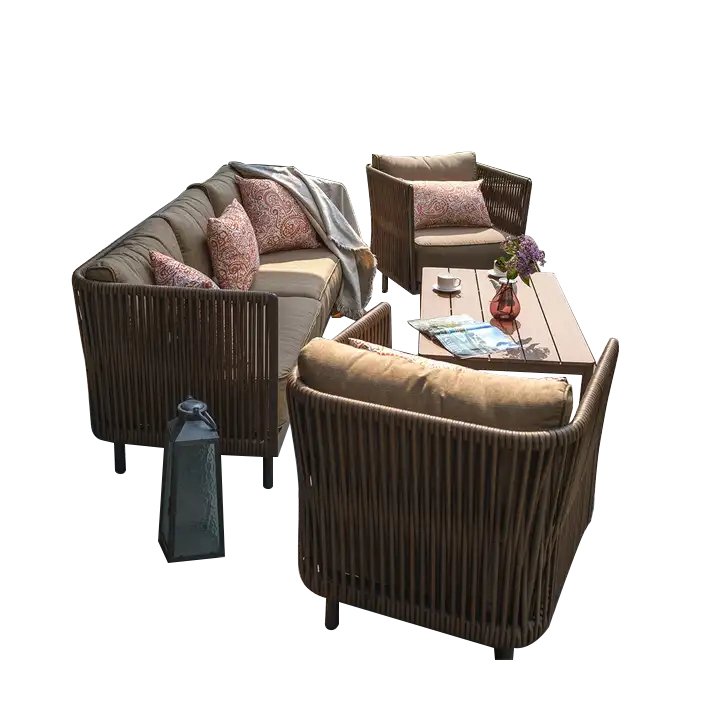 Garden Set Sectional Sofa Furniture Outdoor Dining Table and Sofa Set