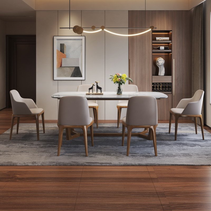 Wholesale marble modern luxury dining table set modern dining room sets solid wood dining table set