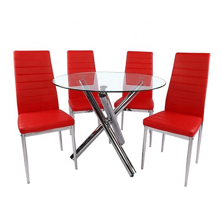Good quality round dining table set 4 seater living room modern small Dining Table Set