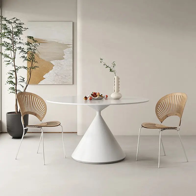 ATUNUS Modern Living Room Tulip Dining Table Set for Restaurant Apartment Coffee Shop Hotel Living Room