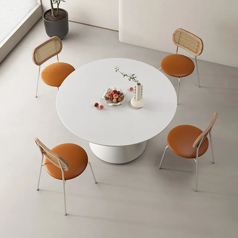 ATUNUS Modern Living Room Tulip Dining Table Set for Restaurant Apartment Coffee Shop Hotel Living Room
