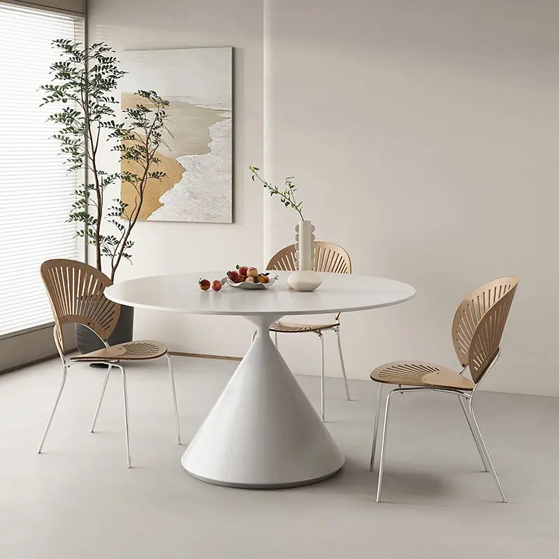 ATUNUS Modern Living Room Tulip Dining Table Set for Restaurant Apartment Coffee Shop Hotel Living Room