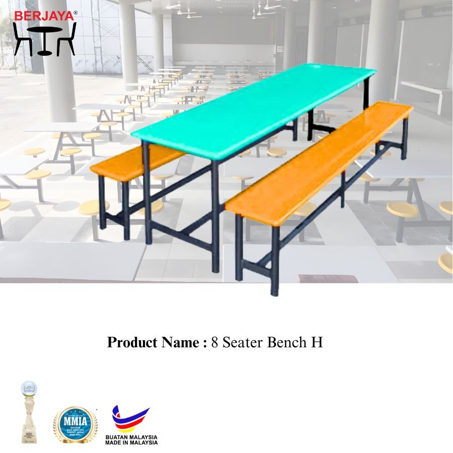 High Quality 8 Feet Canteen Bench Set Reasonably Priced Different Colors Dining Park Use Customer Choice Restaurant Furniture