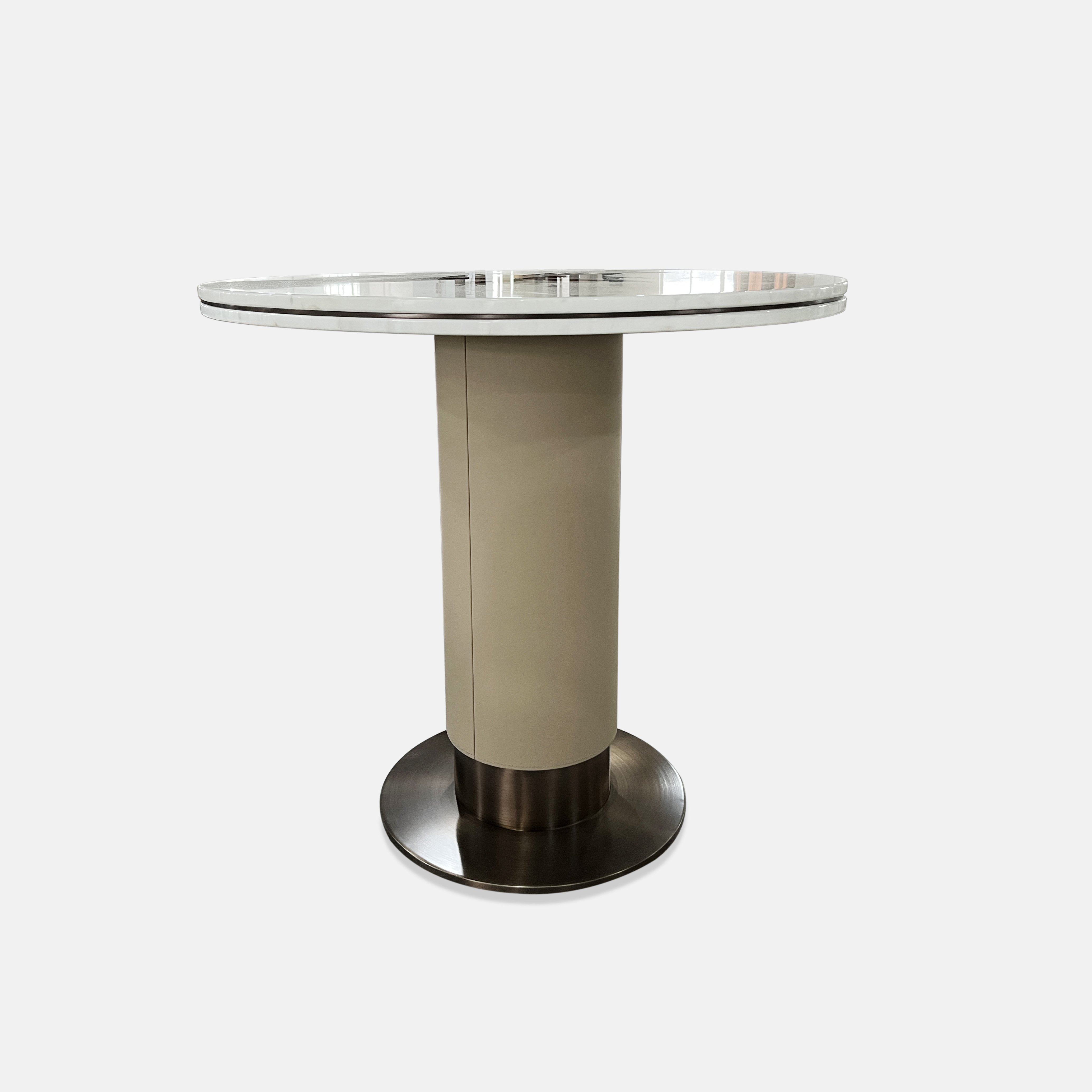 Modern Fashion Designs Natural Marble Circle Dining Room Table Club Rotation Dining Table High-end Custom Furniture
