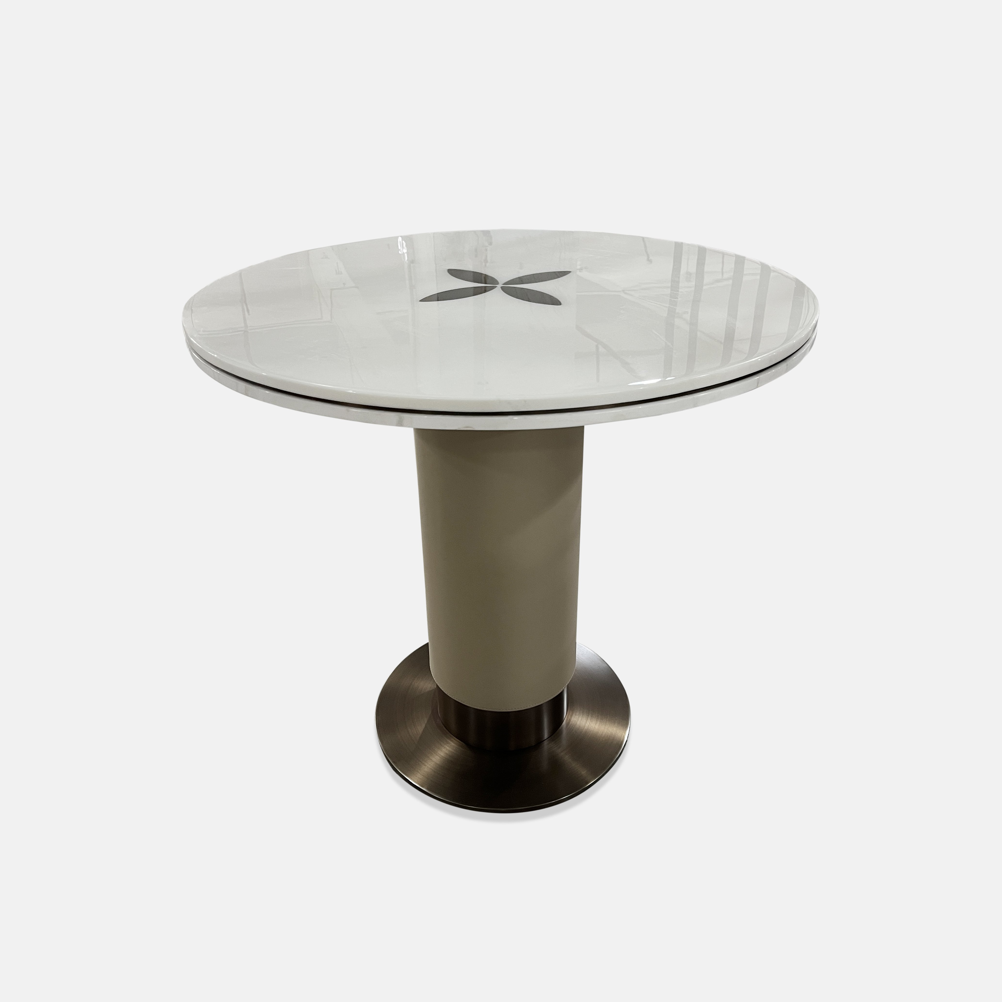 Modern Fashion Designs Natural Marble Circle Dining Room Table Club Rotation Dining Table High-end Custom Furniture