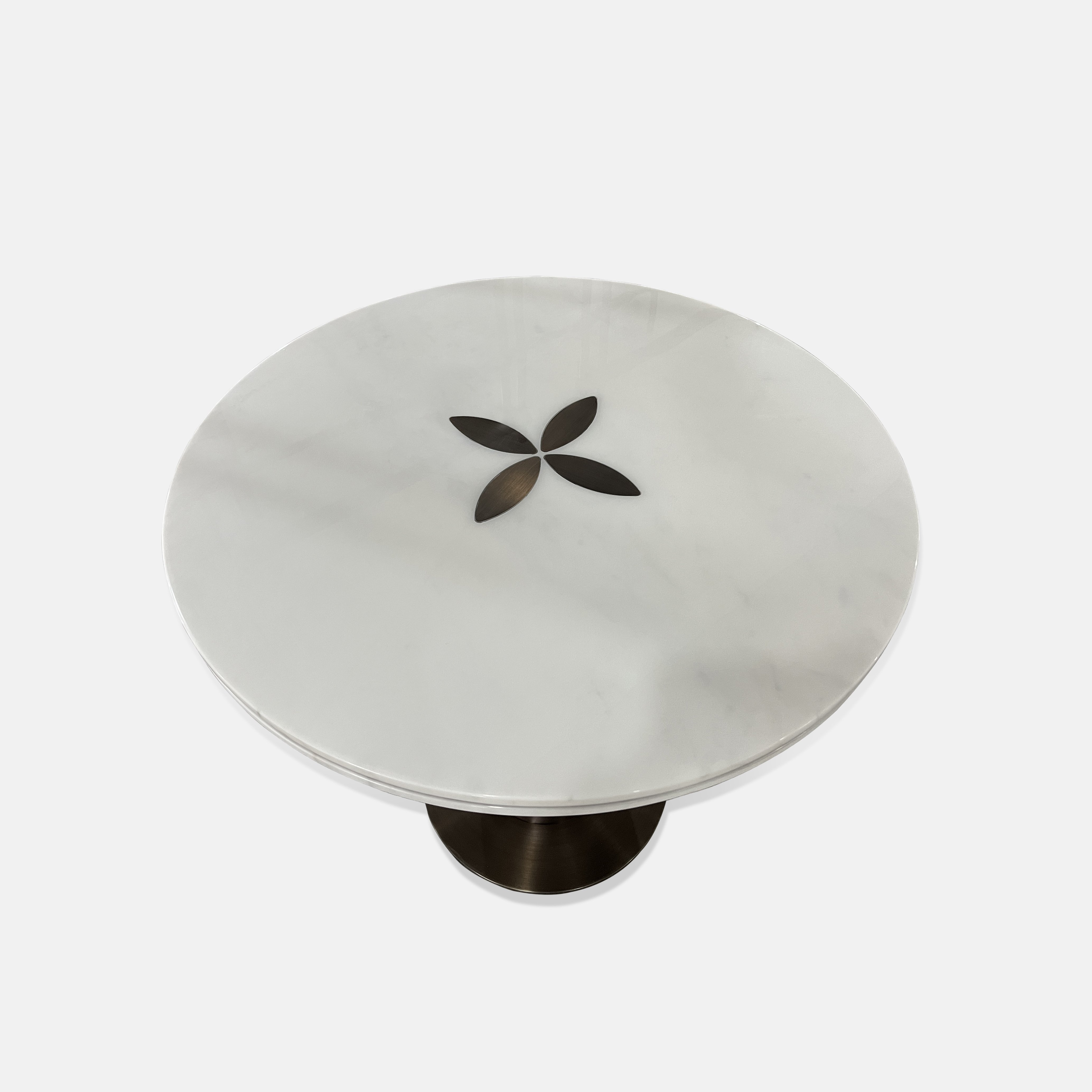Modern Fashion Designs Natural Marble Circle Dining Room Table Club Rotation Dining Table High-end Custom Furniture