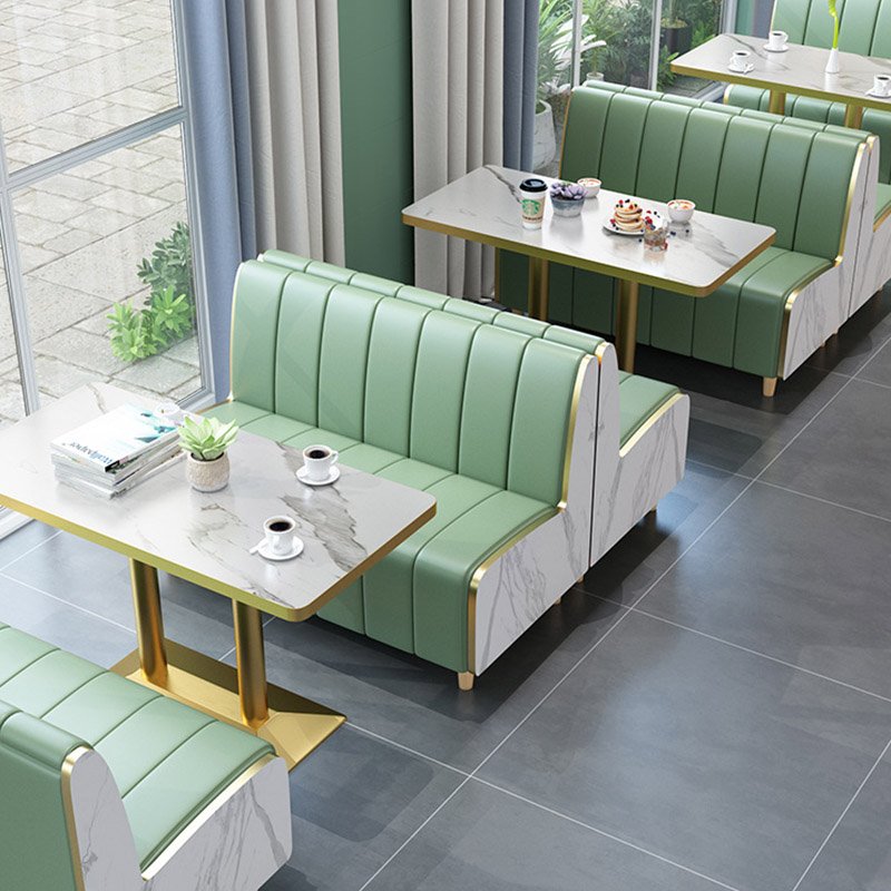 Wholesale Sofa Seating Booth Restaurant Furniture Fabric Sofa Light Luxury Coffee Cafe Dining Table And Chairs Sets