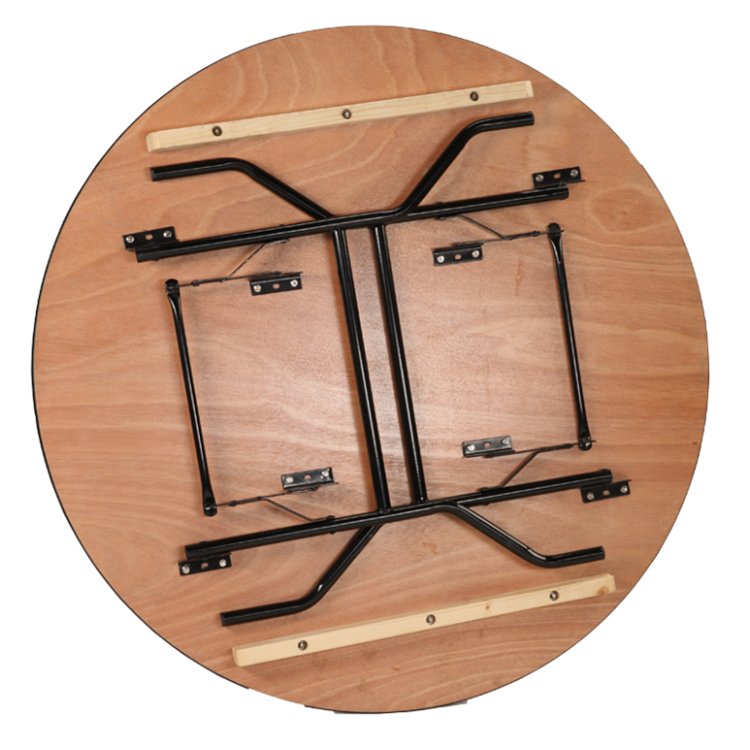 New Arrival 60 Inch 5ft Hotel Wooden Folding Round Banquet Dining Table For Event