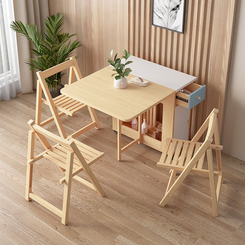 Hight quality folding dining table small household multifunctional simple small Nordic modern scalable and space saving table