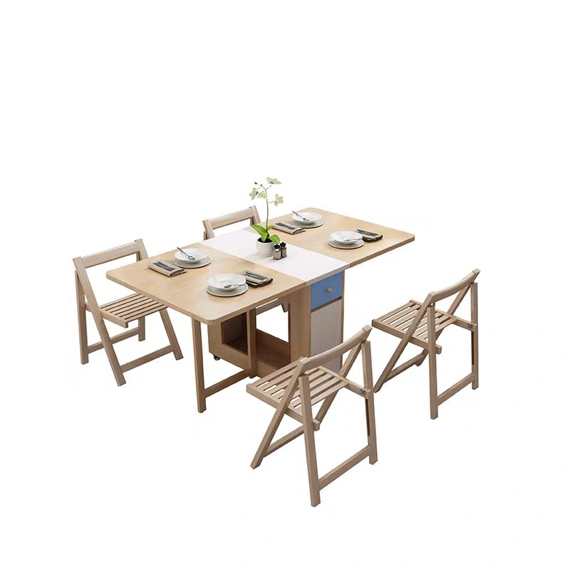 Hight quality folding dining table small household multifunctional simple small Nordic modern scalable and space saving table