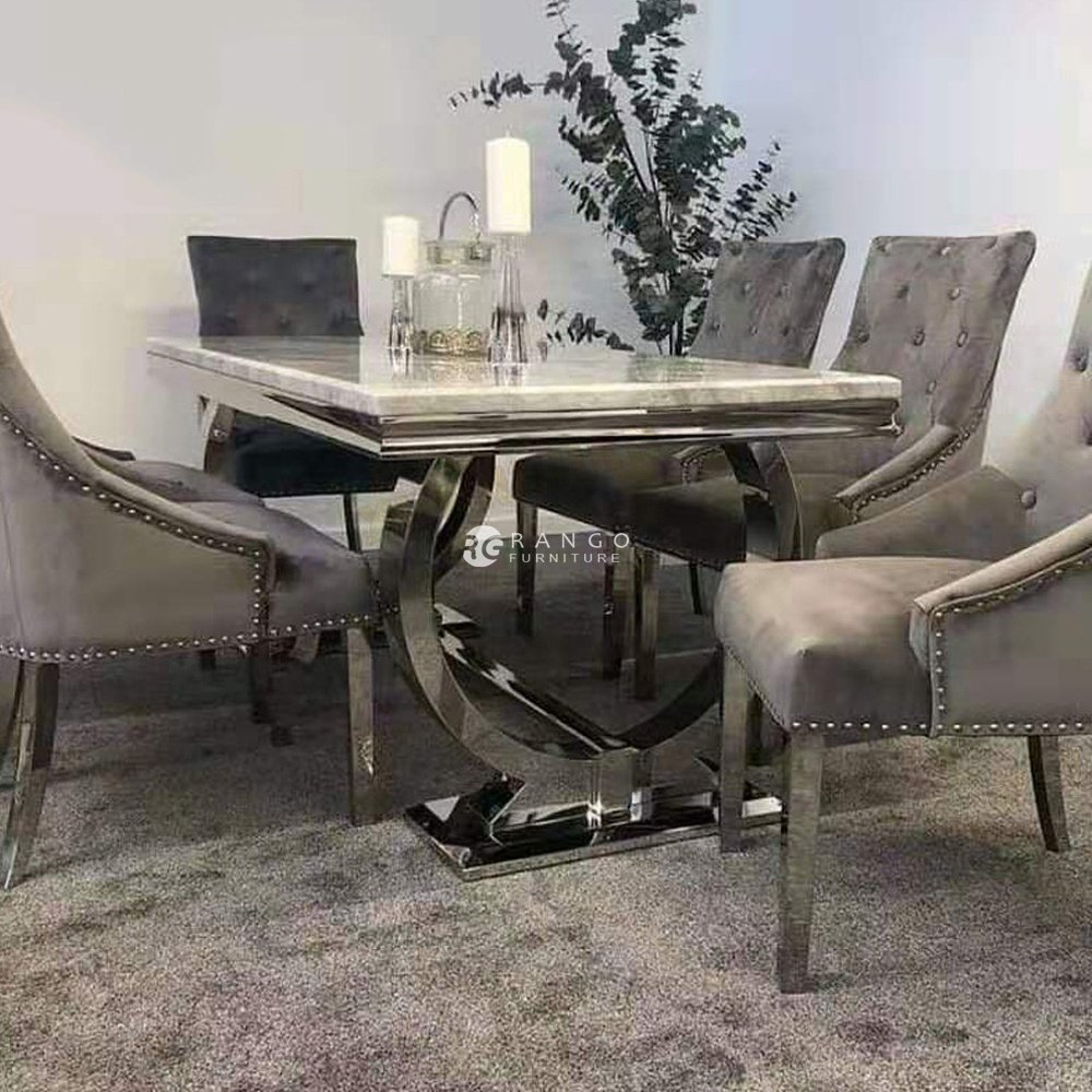 2024 Home dinning room furniture luxury dining table set chair modern dinning chairs sedia cucina UK restaurant table