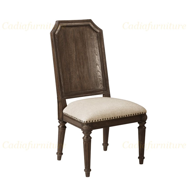 American country style solid wood structure wooden dining set european solid wood dining table with chairs