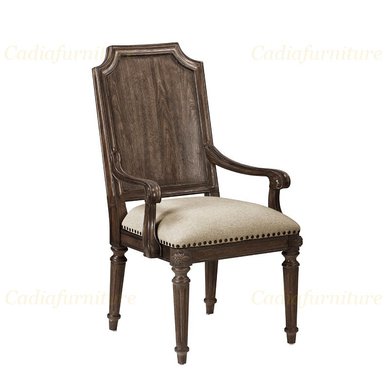 American country style solid wood structure wooden dining set european solid wood dining table with chairs