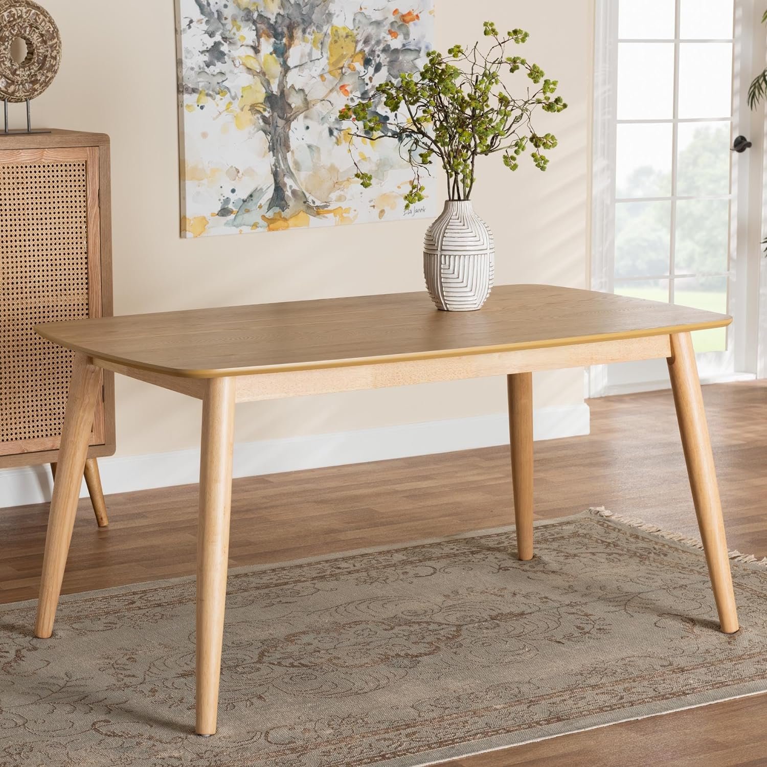 JIAMUJIA - Wooden Dining Table set - Simple and Attractive Style for Home Kitchen or Dining Room - Sturdy Wooden Construction